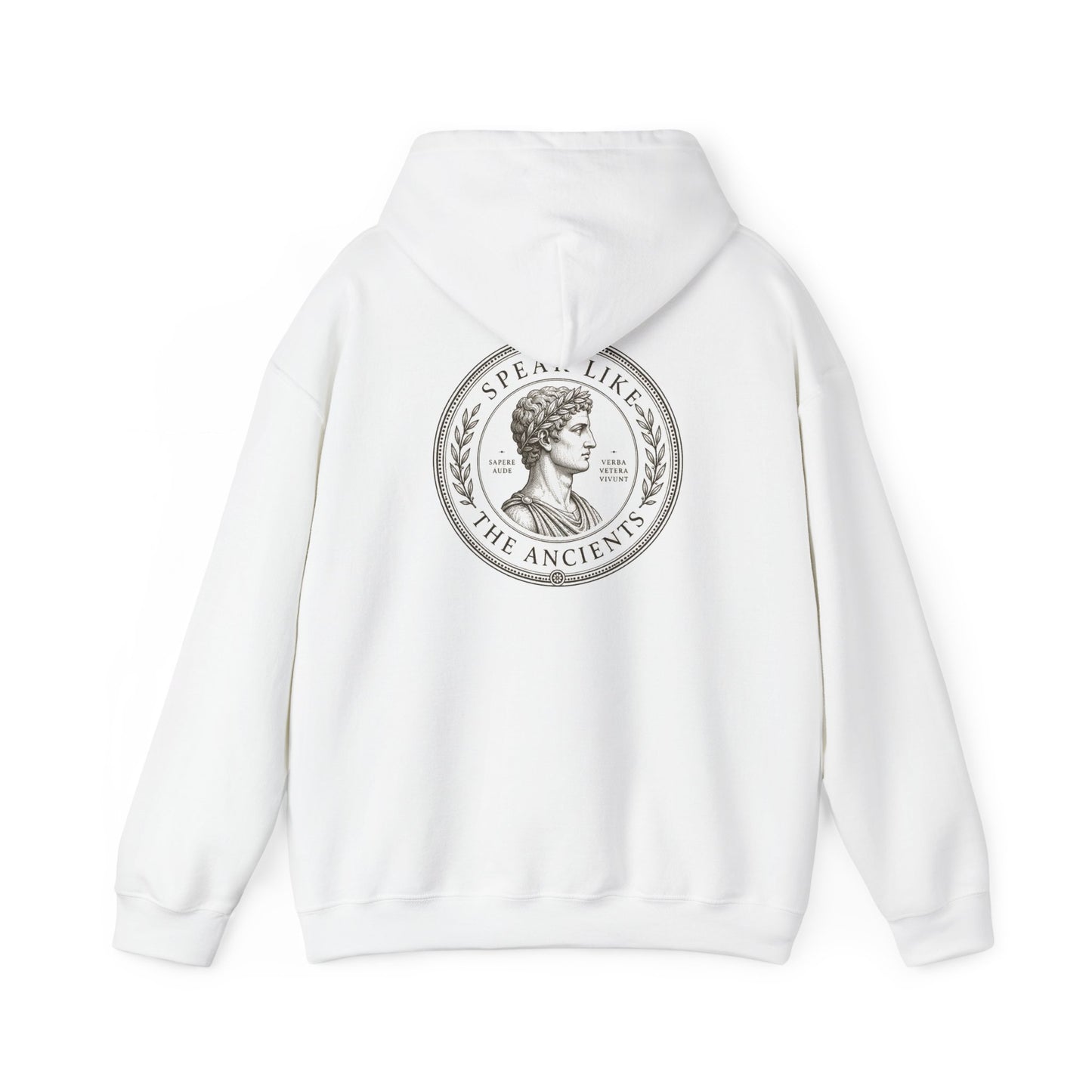 Speak Like the Ancients White Hoodie